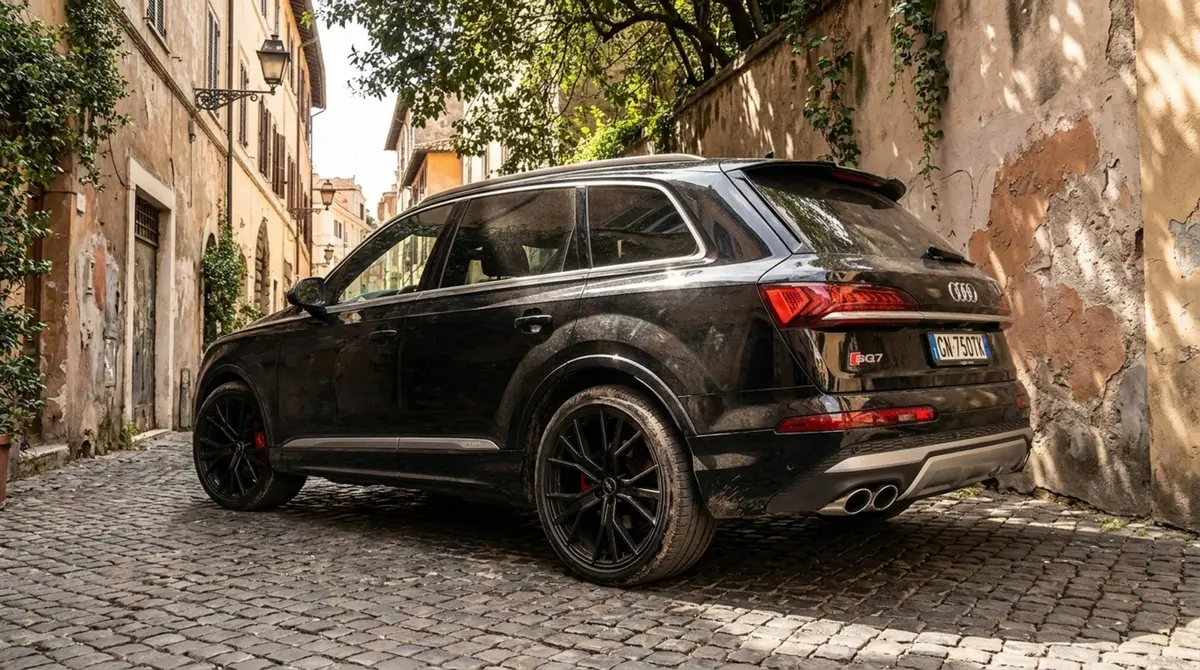 Audi SQ7 7seater 2023, vista frontal — Priveo Cars, Europa