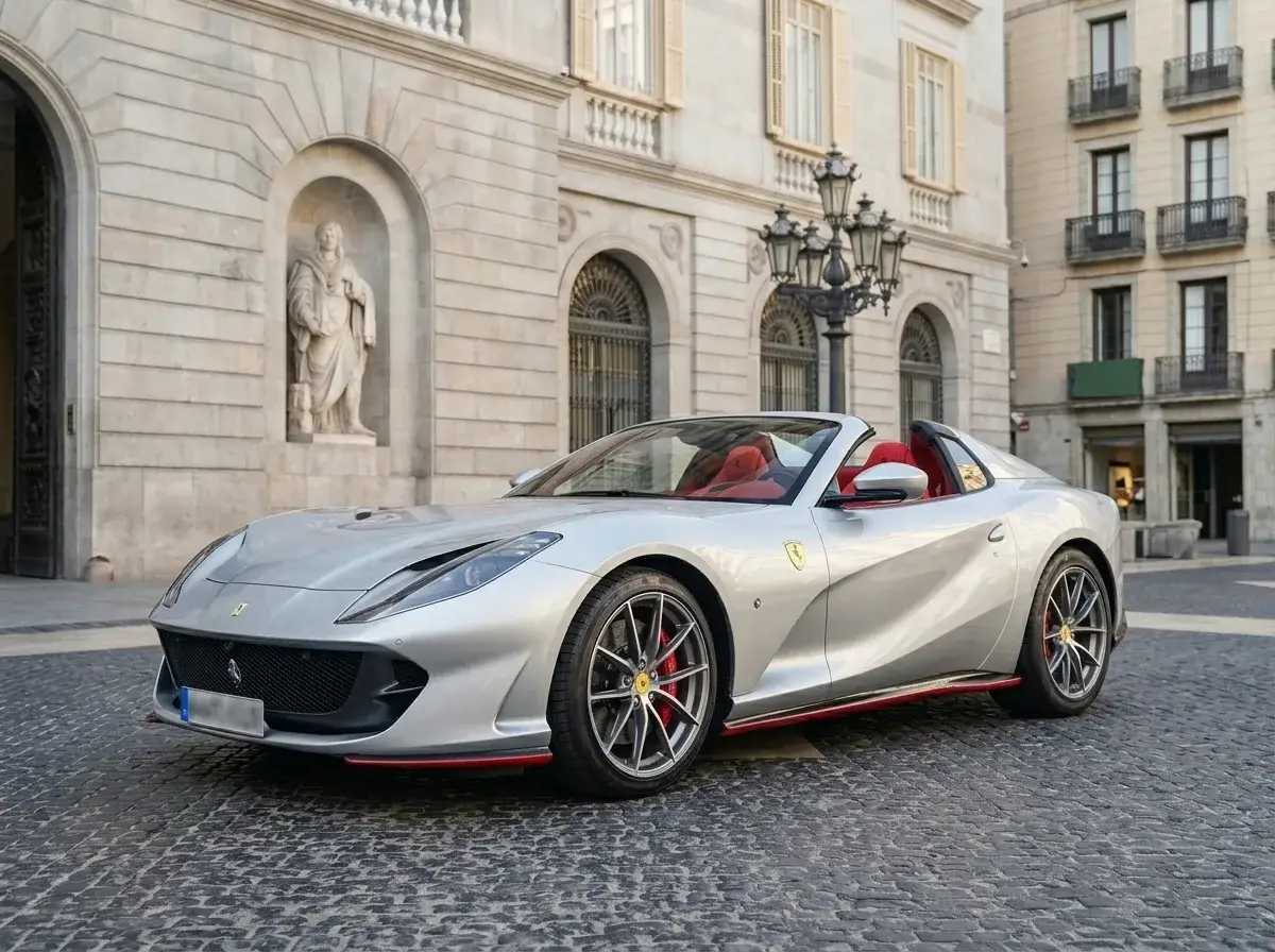 Ferrari 812 GTS 2024, профиль — Priveo Cars, Европа. Ferrari 812 GTS 2024 года — открытая версия флагманского купе с передним расположением…