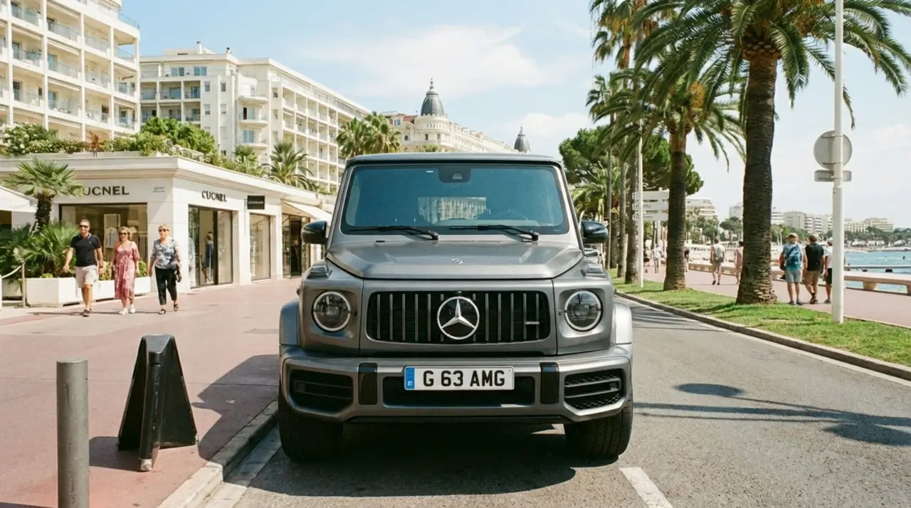 Mercedes Benz G63 2023, vista posteriore — Priveo Cars, Europa. Mercedes Benz G63 2023
