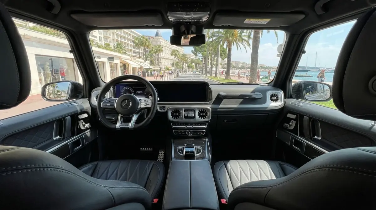 Mercedes Benz G63 2023, interior — Priveo Cars, Europe