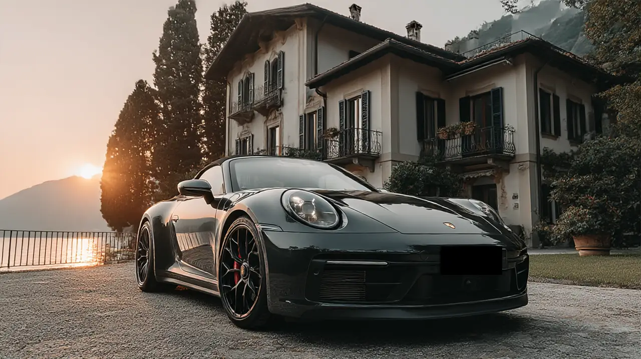 Porsche 992 Carrera 4 GTS Cabrio 2024, vista posteriore — Priveo Cars, Europa. Porsche 992 Carrera 4 GTS Cabrio 2024